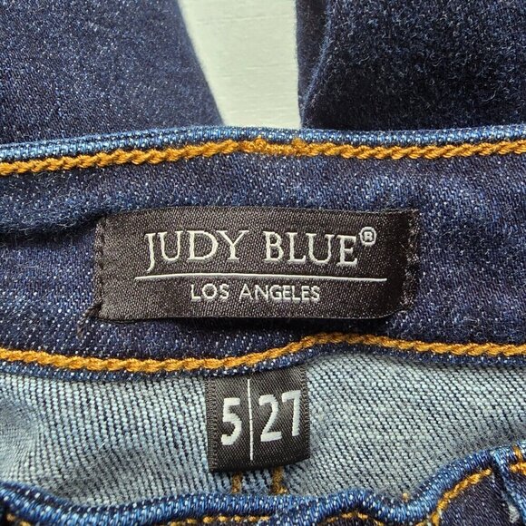 Judy Blue Jeans Womens 5/27 Dark Wash Skinny Stretch Blue Denim Classic Fit - Picture 5 of 12